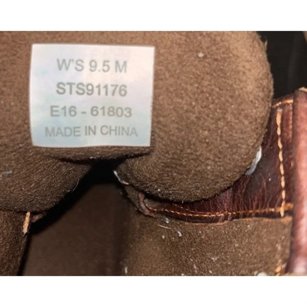 Sperry Top-Sider Women's Size 9.5 M Saltwater Duck Boots Tan Dark Brown STS91176